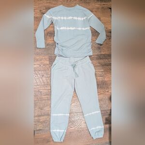 🎁❄️ Isabel Maternity Match Back - Light Blue Lounge Set 💙🩷🤰🏽🩷💙